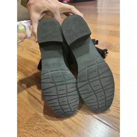 UNISA Boots Womens 9.5 M Gillean Tall Knee High Black Suede Pull On Cuban Heels - Picture 9 of 9